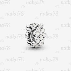 Pandora White Daisy Flower Spacer Charm|Pendant